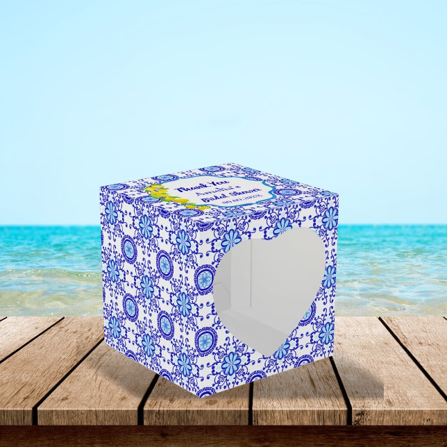 Watercolor Lemons Positano Amalfi Tile Bridal  Favour Box (Creator Uploaded)