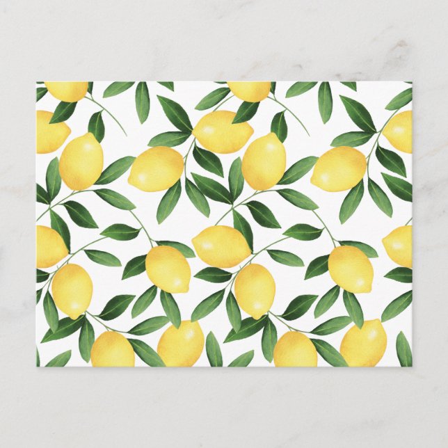 WATERCOLOR LEMONS POSTCARD (Front)