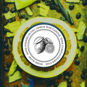 Watercolor lemons product label