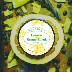 Watercolor lemons product label