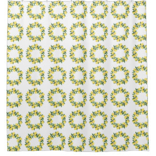 WATERCOLOR LEMONS SHOWER CURTAIN