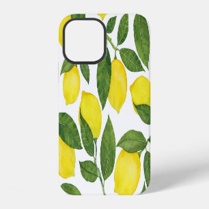 Watercolor Lemons: Summer Fruit Pattern iPhone 12 Case