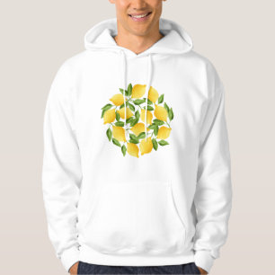 Watercolor lemons wreath hoodie