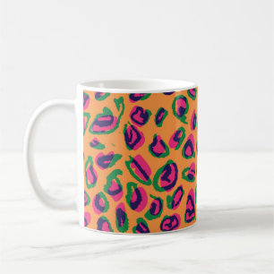 Watercolor leopard animal print illustration patte coffee mug
