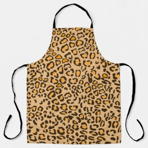 Watercolor Leopard Animal Skin Seamless Apron