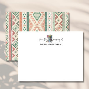 Watercolor Leopard Chic Nursery Note Card