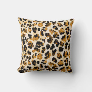 Watercolor leopard skin, tie-dye gradient. cushion
