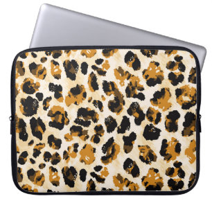 Watercolor leopard skin, tie-dye gradient. laptop sleeve