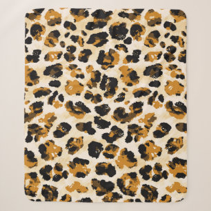 Watercolor leopard skin, tie-dye gradient. sherpa blanket