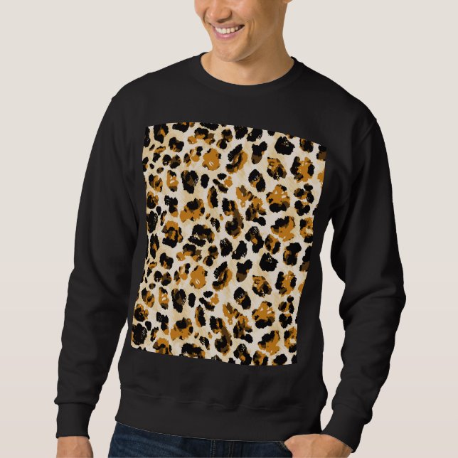 Watercolor leopard skin, tie-dye gradient. sweatshirt (Front)
