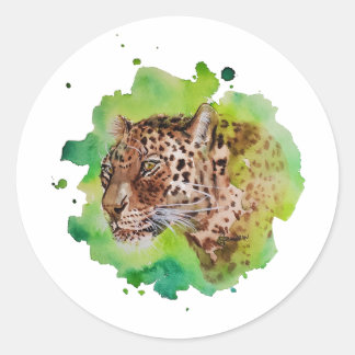 Watercolor Leopard Stickers