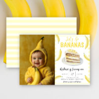 Watercolor Let's Go Bananas Birthday Party