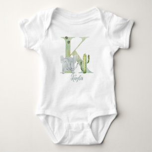 Watercolor letter K Baby Bodysuit
