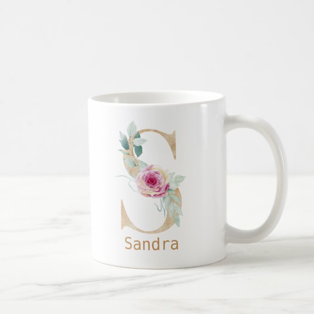 Watercolor letter S Coffee Mug (Right)