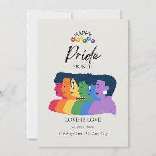Watercolor LGBTQ PRIDE Month Party Invitation