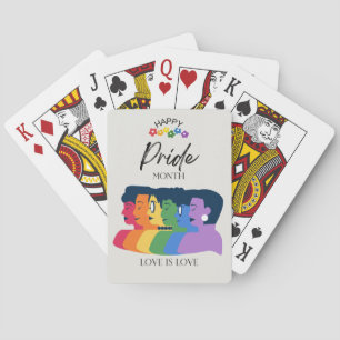 Watercolor LGBTQ PRIDE Month Party Playing Cards