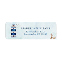 Watercolor Lighthouse Baby Shower Address