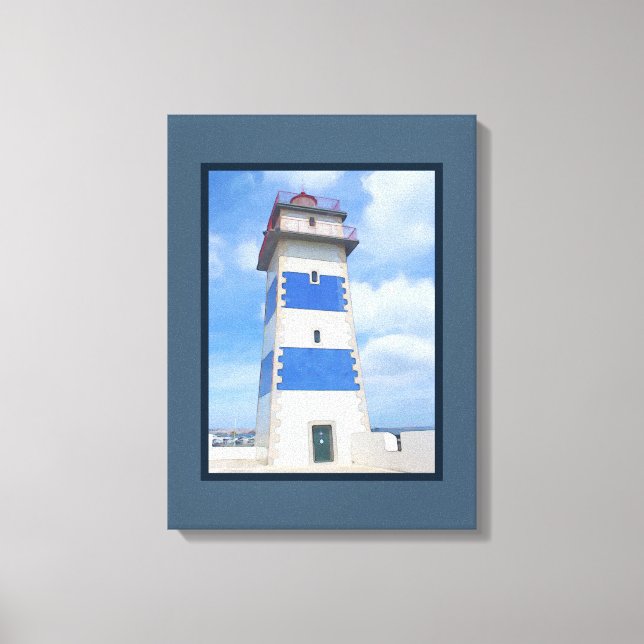 Watercolor lighthouse canvas print (Front)