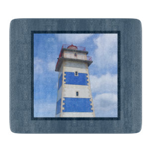 Watercolor lighthouse cutting board