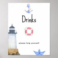 Watercolor lighthouse - Drinks