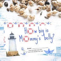 Watercolor lighthouse - how big is mummy's belly
