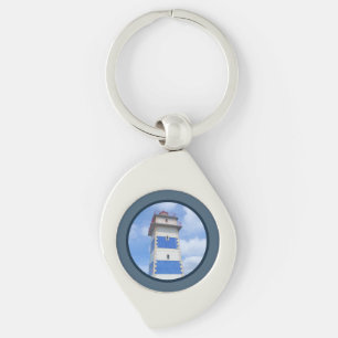Watercolor lighthouse key ring