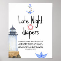 Watercolor lighthouse - Late Night diapers