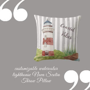 watercolor lighthouse Nova Scotia Kissen Cushion
