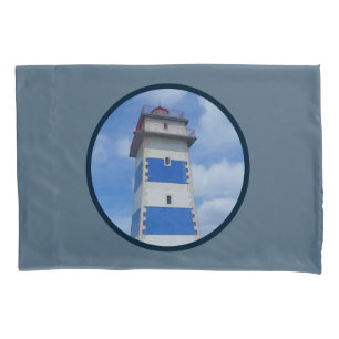 Watercolor lighthouse pillowcase