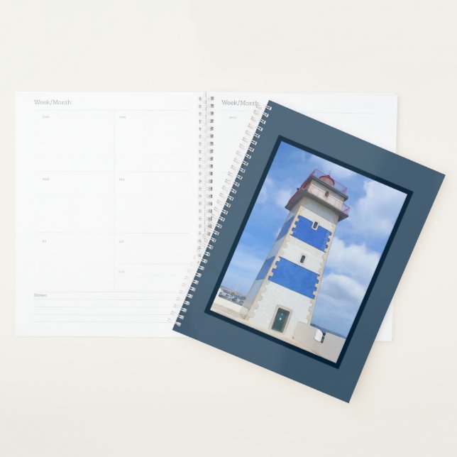 Watercolor lighthouse planner (Display)