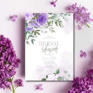 Watercolor Lilac Bridal Shower, Lavender Shower Invitation