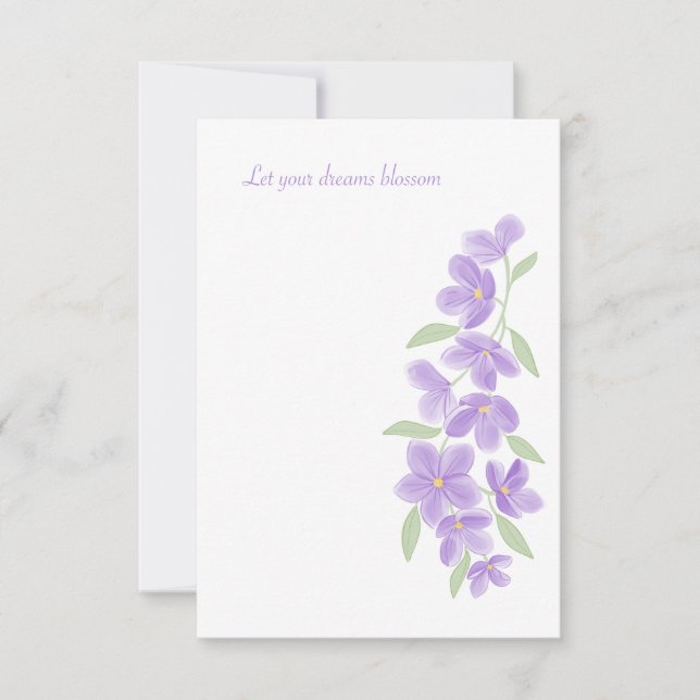 Watercolor Lilac RSVP Card (Front)