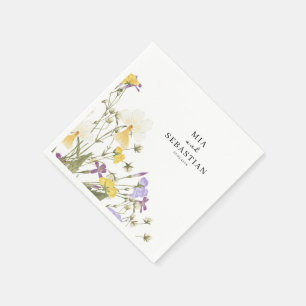 Watercolor Lilac Wedding Napkin