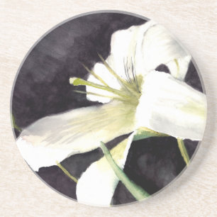 Watercolor lily by "Art by Heather" Coaster