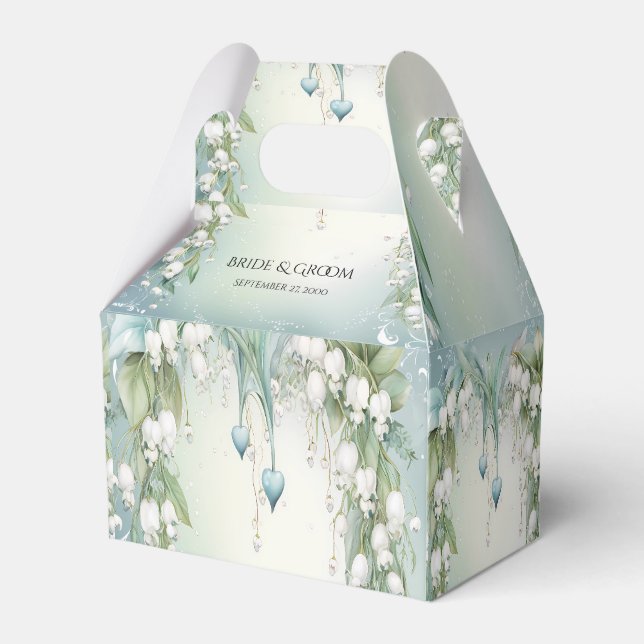 Watercolor Lily of the Valley Favour Box (Front Side)