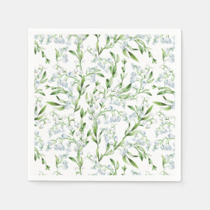 Watercolor Lily of The Valley Flowers Napkin