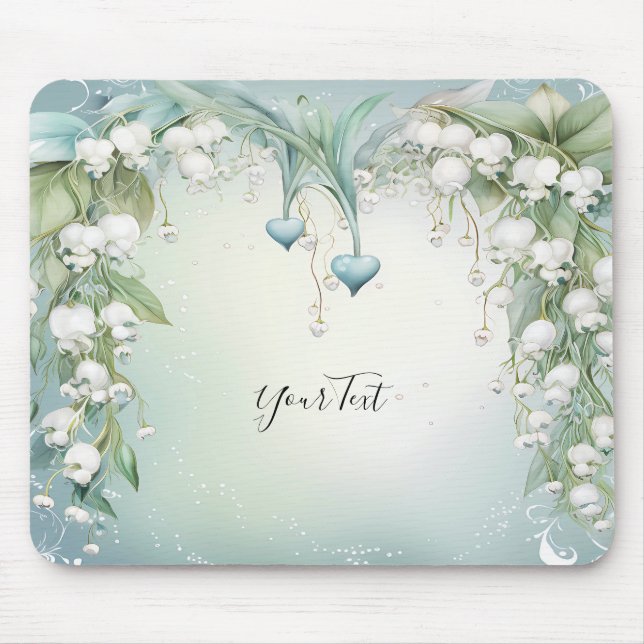 Watercolor Lily of the Valley Mousepad (Front)