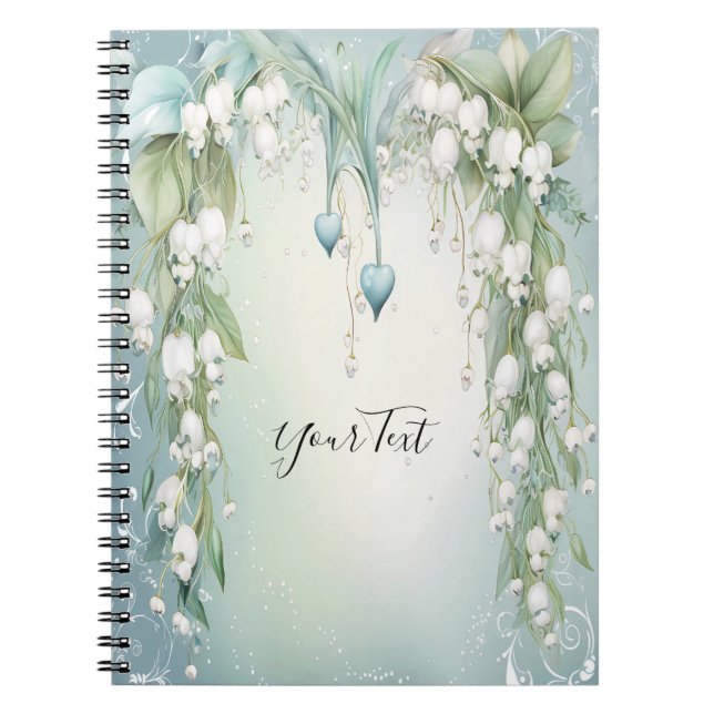 Watercolor Lily of the Valley Notebook (Front)