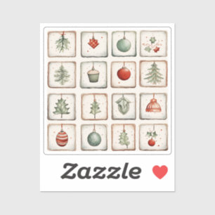 Watercolor Lineart Christmas Pattern