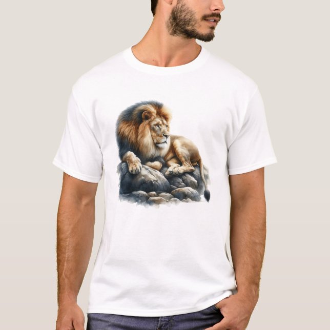 Watercolor Lion   T-Shirt (Front)