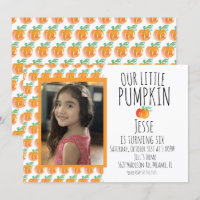 Watercolor Little Halloween Pumpkin Photo