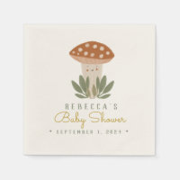 Watercolor Little  Mushroom  Napkins