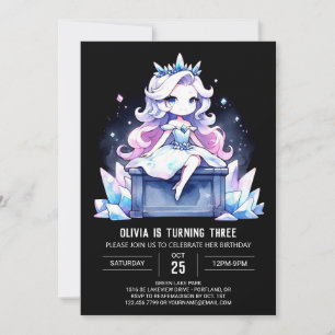 Watercolor Little Princess Birthday Invitation