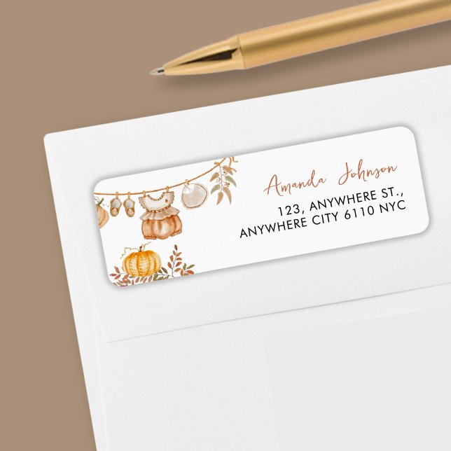 Watercolor Little Pumpkin Fall Autumn Baby Shower (Creator Uploaded)