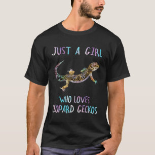 Watercolor Lizard Just A Who Loves Leopard Geckos T-Shirt