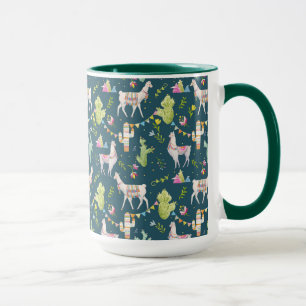 Watercolor Llama Flag Pattern Mug