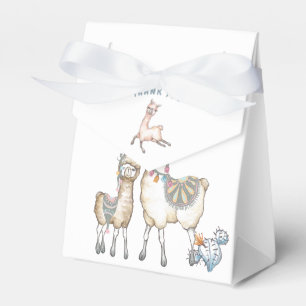 Watercolor Llama themed Baby Shower Favour Box