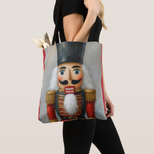 Watercolor llustrated Christmas Nutcracker Tote Bag