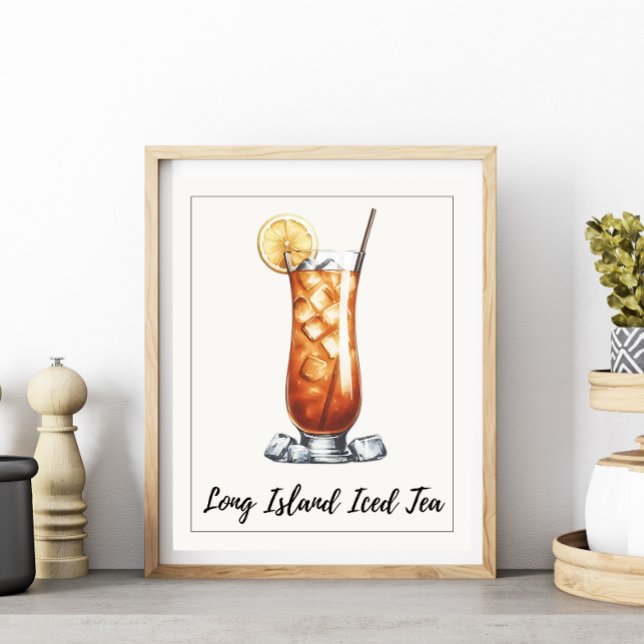 Watercolor Long Island Iced Tea Cocktail  Poster (Creator Uploaded)