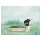 Watercolor Loon Wilderness Lake Bird Nature Art